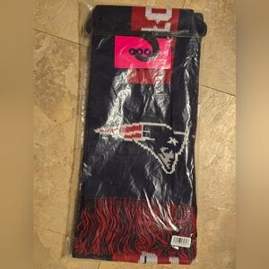 Patriots Navy and Red Knit Scarf